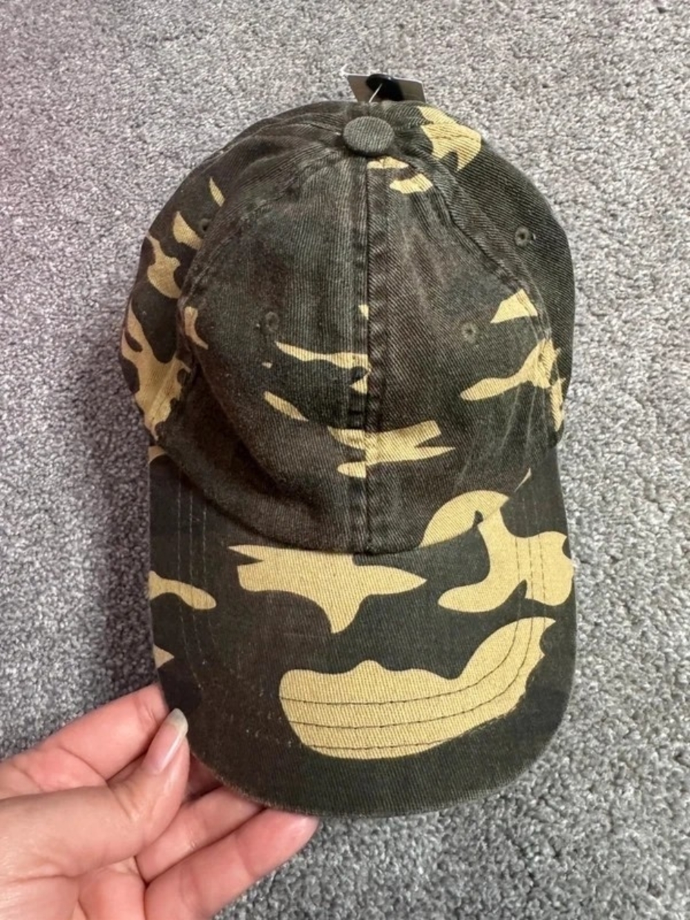 Camo Baseball Cap - Green & Tan